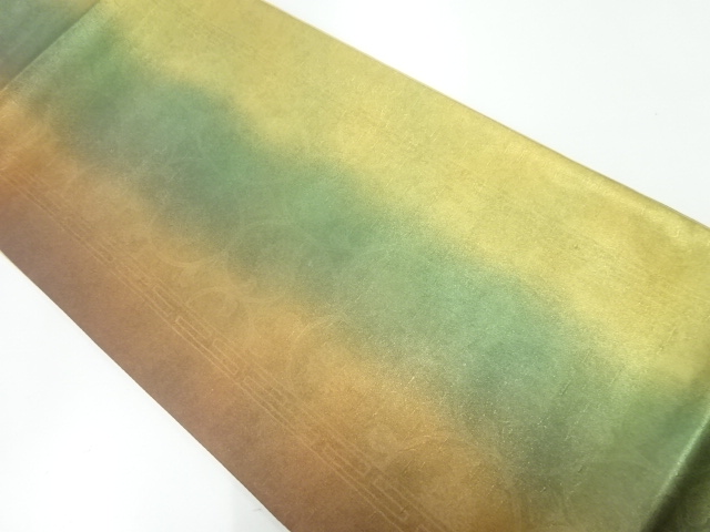 JAPANESE FUKURO OBI / USHIKUBI TSUMUGI / STRIPE / INTANGIBLE CULTURAL HERITAGE